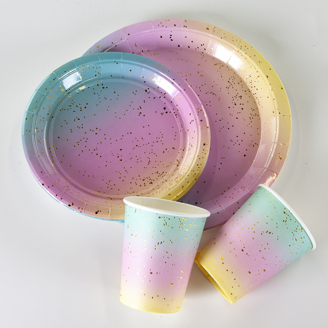 Стаканы (250 мл) Нежная радуга, Металлик, 6 шт.