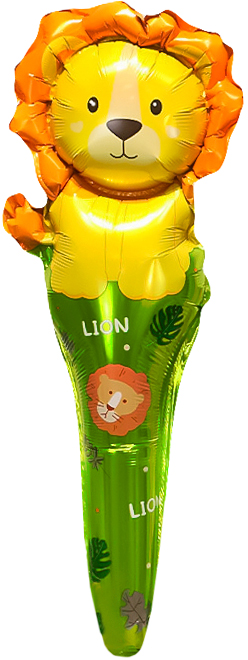 Шар ручной, с клапаном (24''/61 см) Фигура, Львенок, 1 шт.