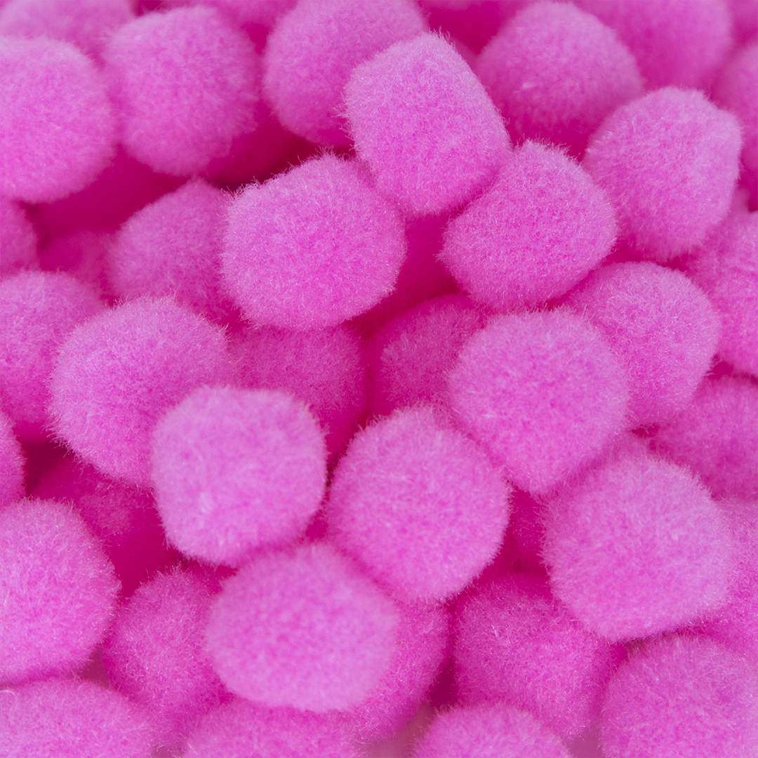 Декоративное украшение Помпончики, 2 см. Розовый, 100 шт.