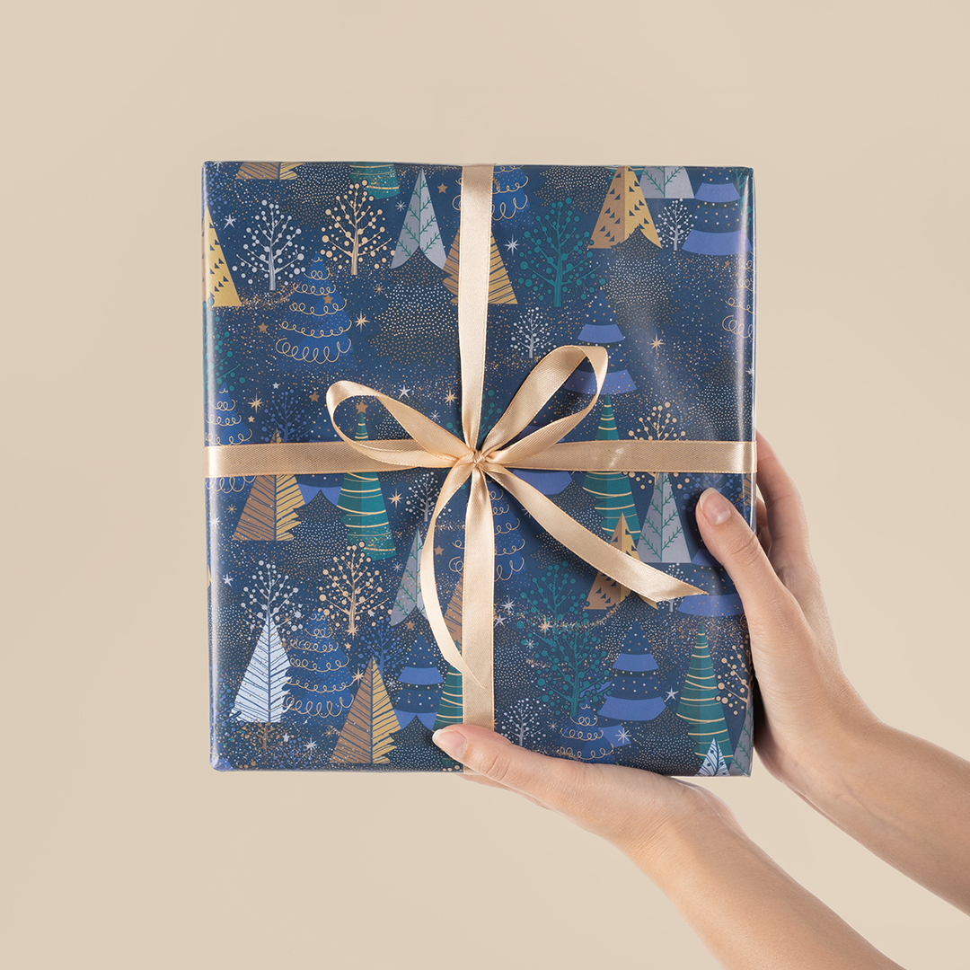 Упаковочная бумага 80гр (0,7*1 м) Сказочный лес, 10 шт.