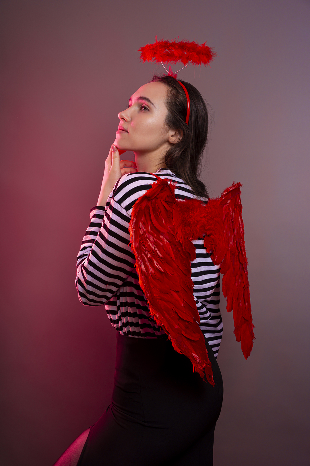 Крылья, Ангел, Размер M, Красный, 60*45 см, 1 шт. 