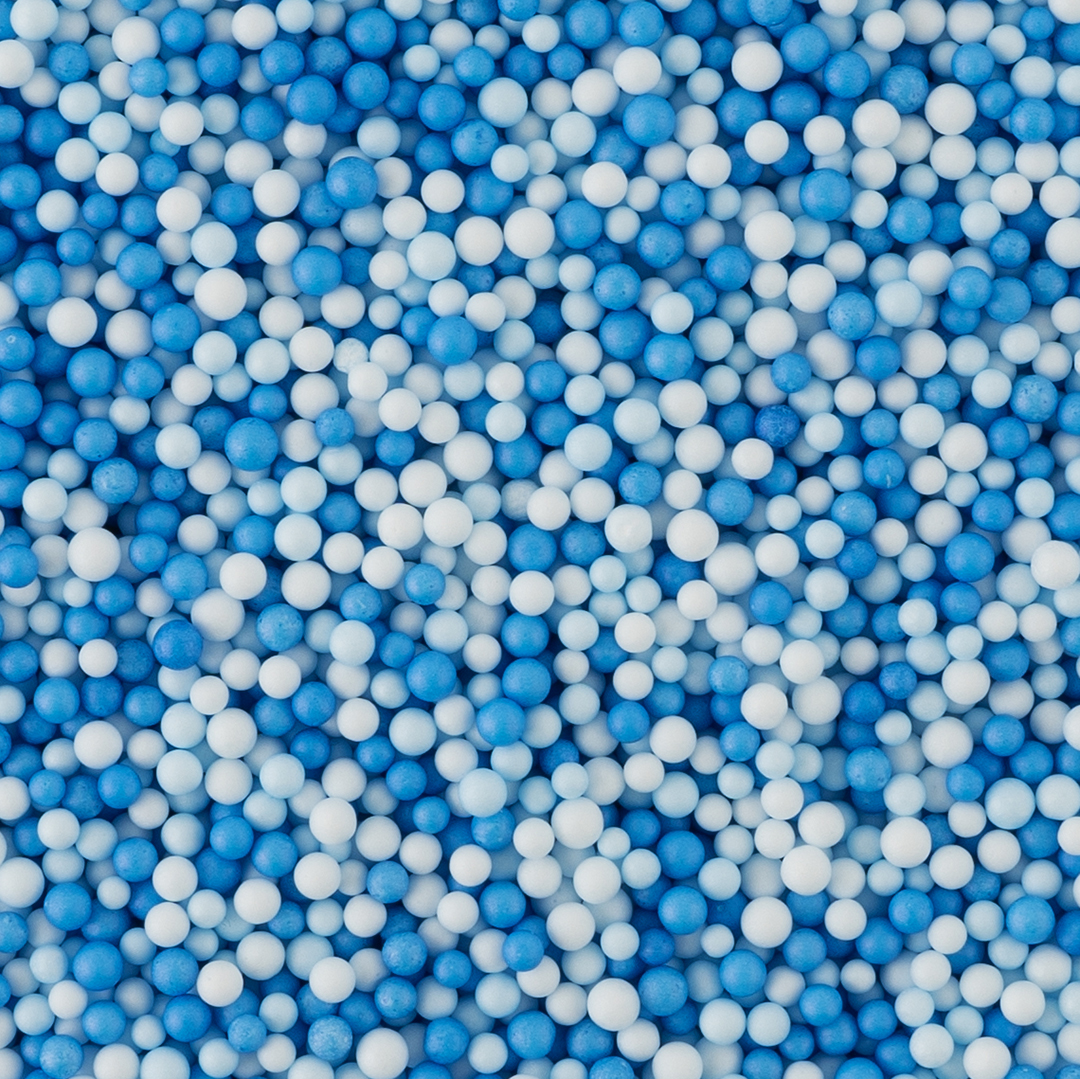 Шарики пенопласт, Цветной микс, Голубой/Синий, 2-4 мм, 10 гр.