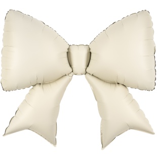 Шар (39''/99 см) Фигура, Бант, Кремовый, Сатин, 1 шт. в уп.
