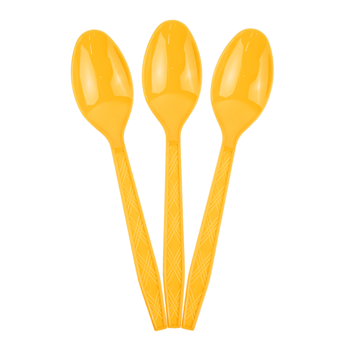 Ложки, Желтый, 15 см, 10 шт. в упак. 