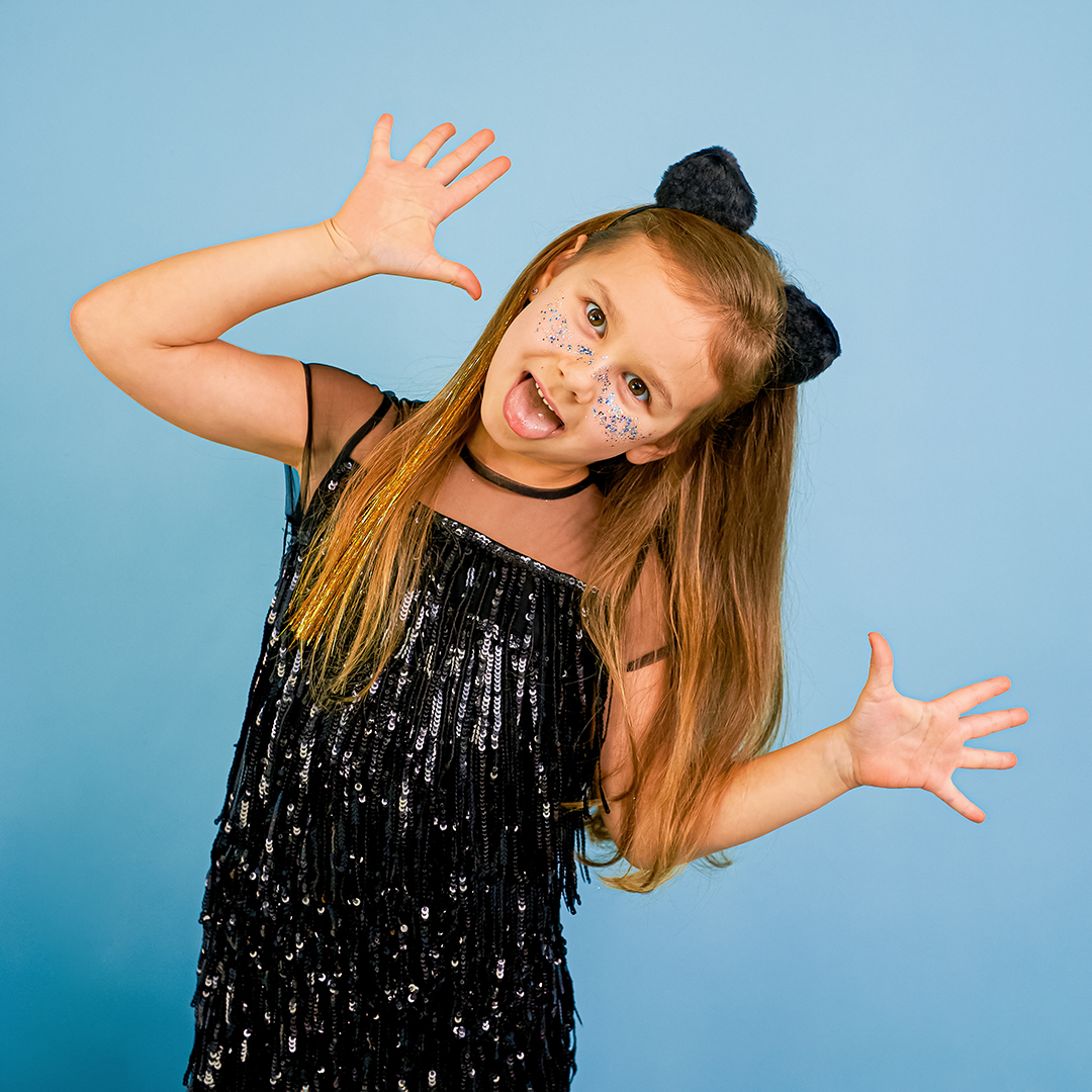 Ободок, Пушистые ушки - фурри, Черный, 1 шт. 