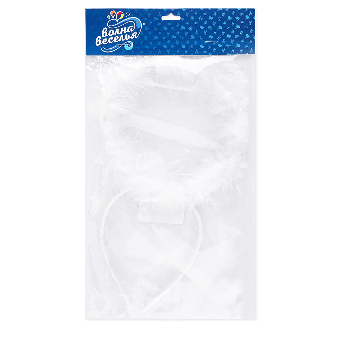 Ободок, Ангел, Белый, 1 шт. 