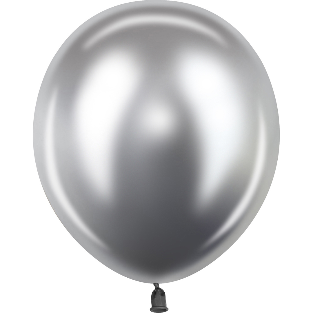 Шар (12''/30 см), Серебро, хром, 50 шт.