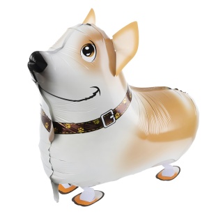 Шар 3D (24''/61 см) Ходячая Фигура, Корги, 1 шт. в уп.