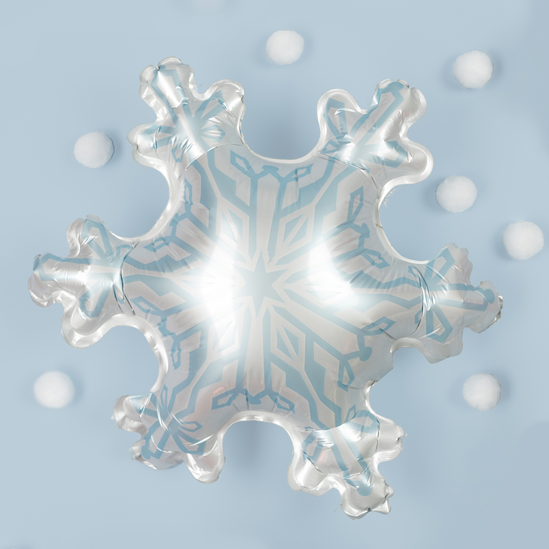Шар (14''/36 см) Мини-фигура, Снежинка, 1 шт.
