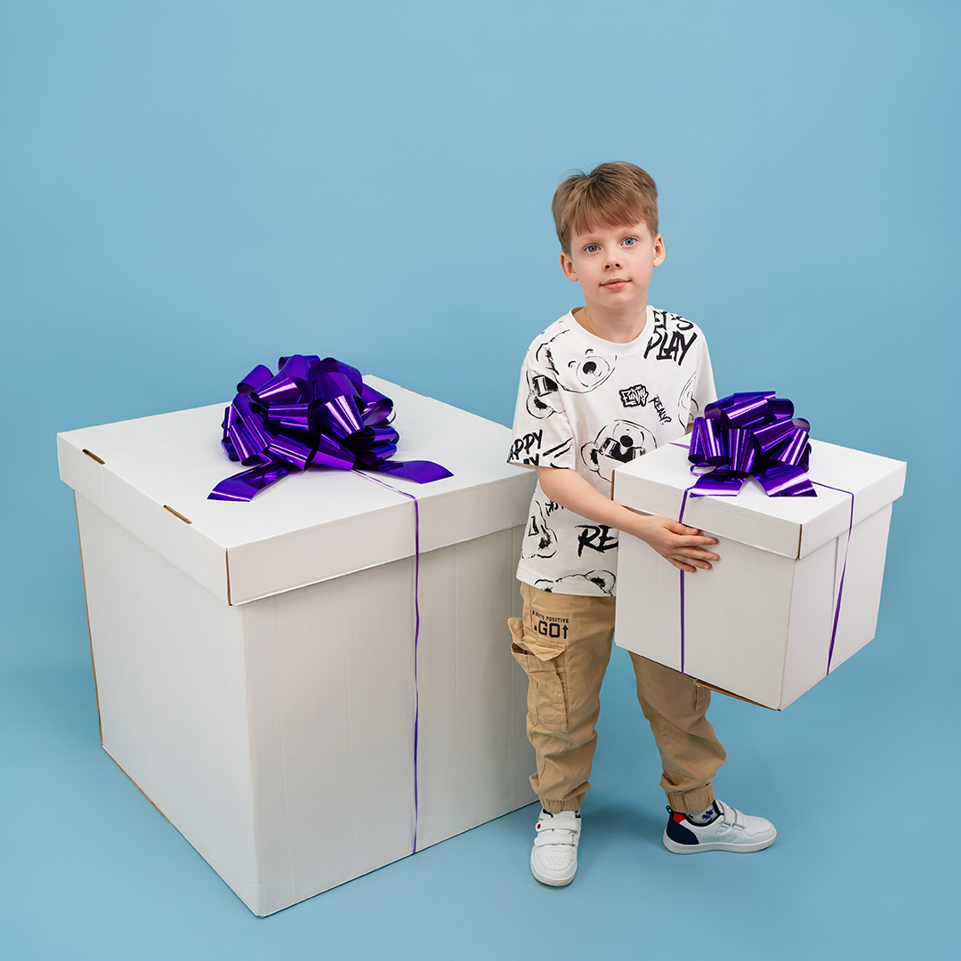 Бант Шар, Фиолетовый, Металлик, 36 см, 1 шт. в упак. 