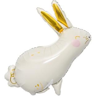 Шар (33''/84 см) Фигура, Большой Зайка, Золотые ушки, 1 шт. в уп.