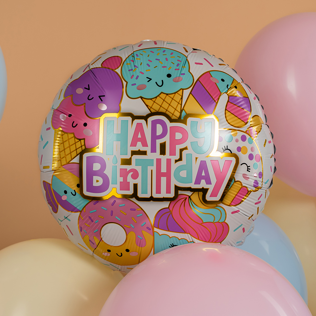 Шар (18''/46 см) Круг, Сладости, 1 шт.