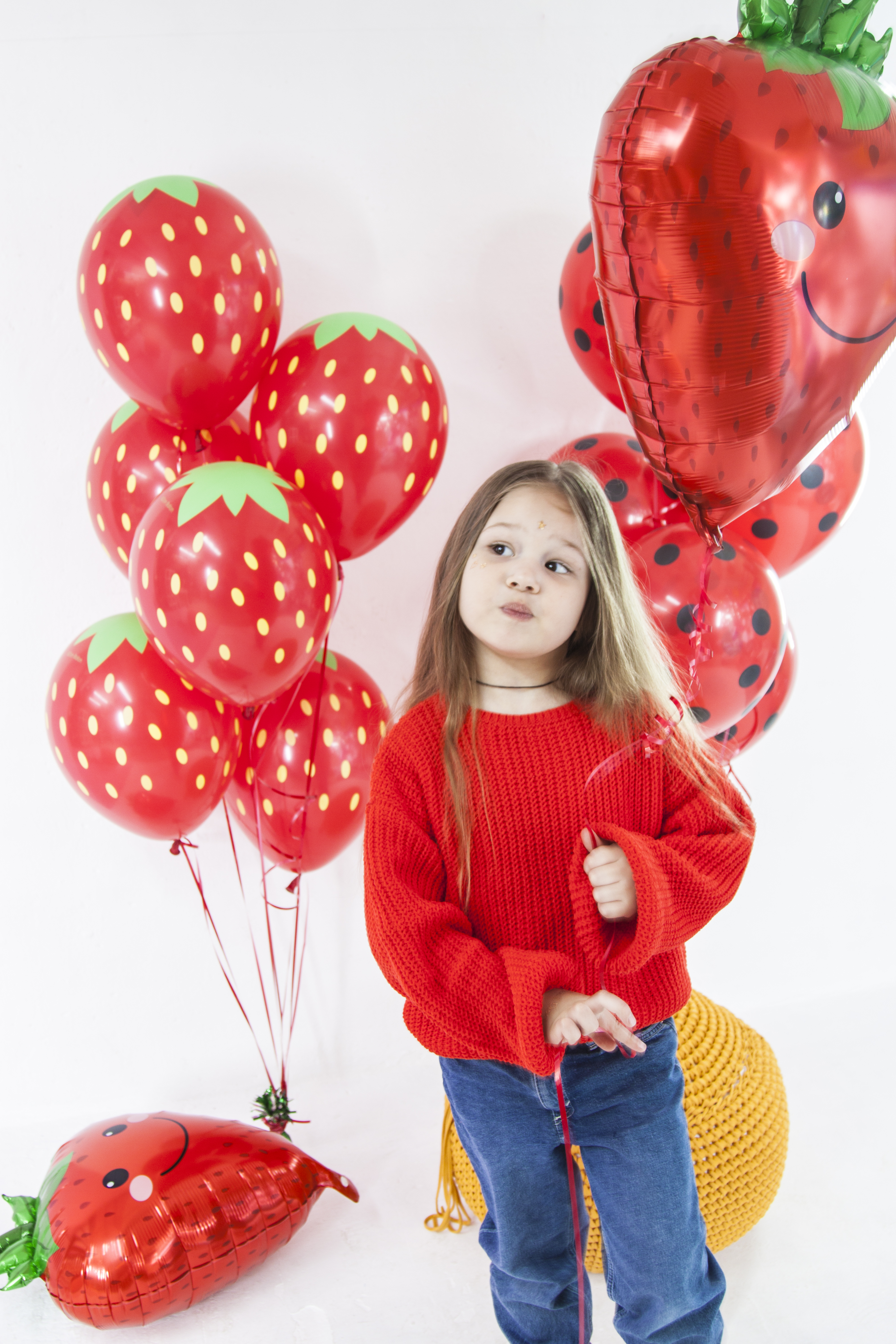 Шар (28''/71 см) Фигура, Клубника, 1 шт.