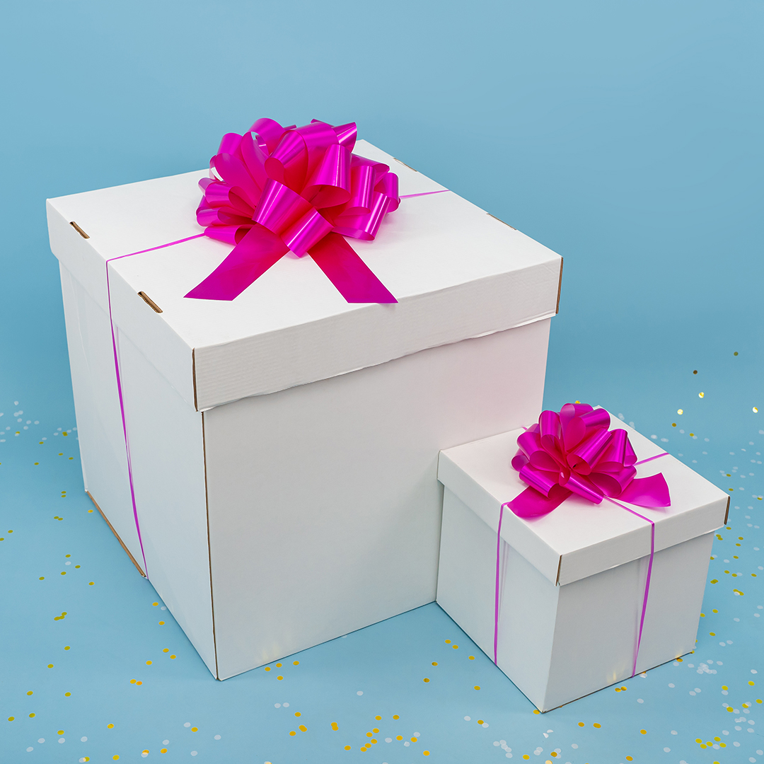 Бант Шар, Фуксия, Лаковый, 21 см, 1 шт. в упак. 