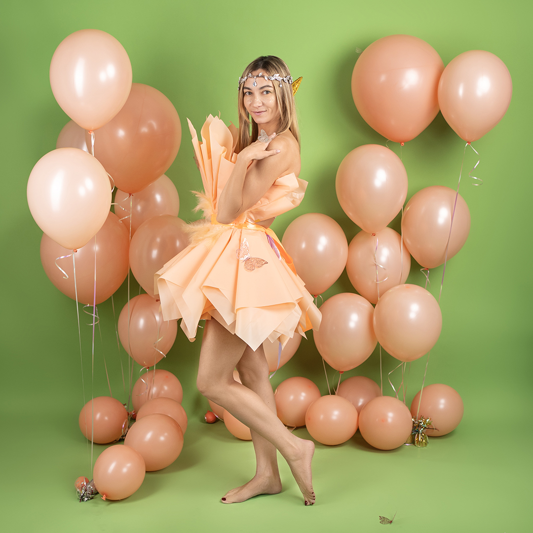 Уши эльфа, длинные, с глиттером, Золото, 12 см, 1 шт. 