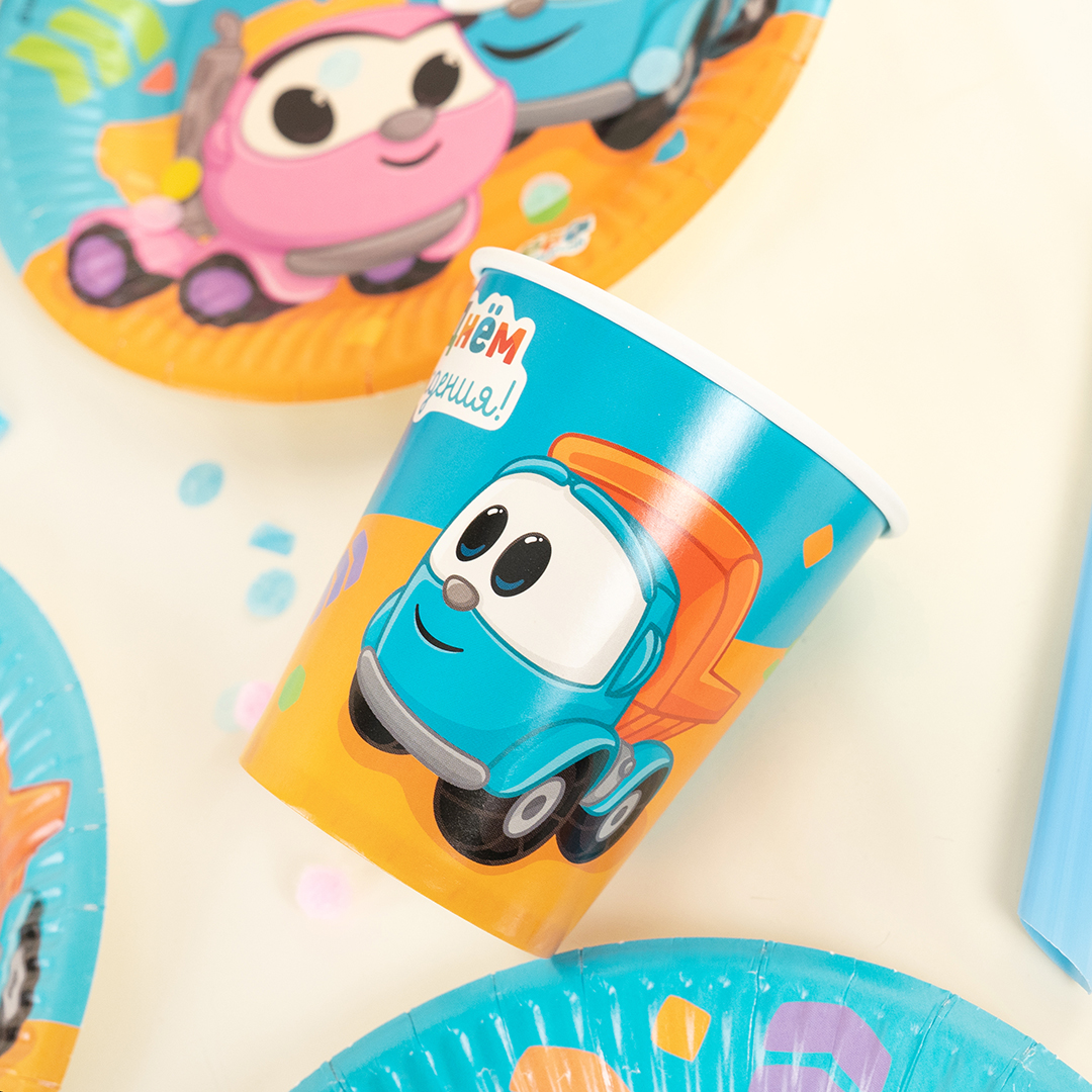 Стаканы (250 мл) Грузовичок Лёва, 6 шт.