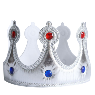 Корона тканевая, Милорд, Серебро, 1 шт. 