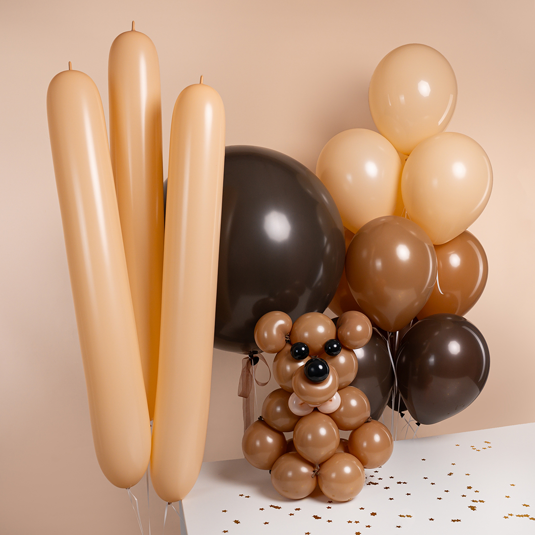 Шар (6''/15 см) Линколун, Мокко (070), пастель, 100 шт.