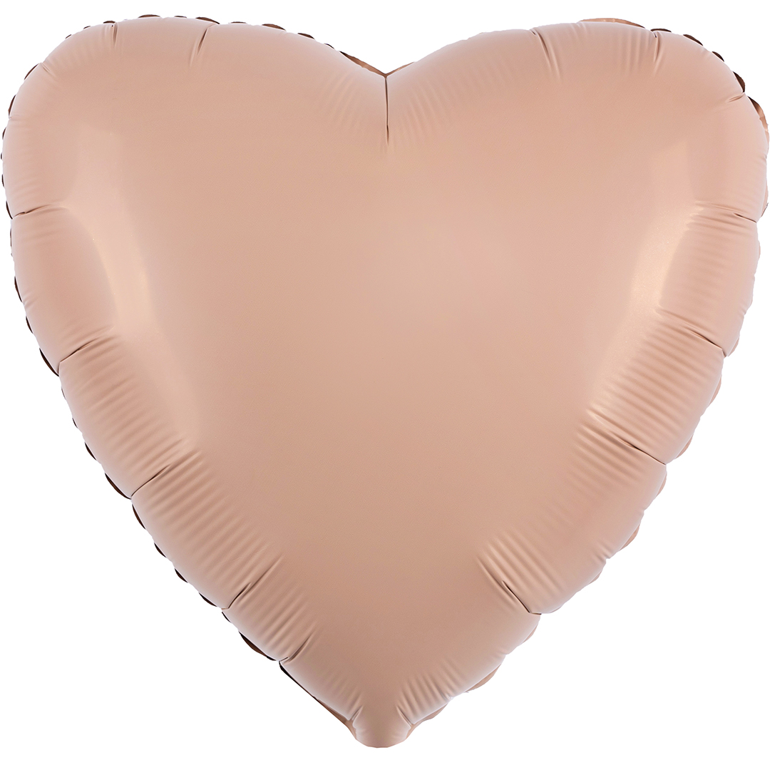Шар (18''/46 см) Сердце, Винтажная роза, Матовый, 1 шт.