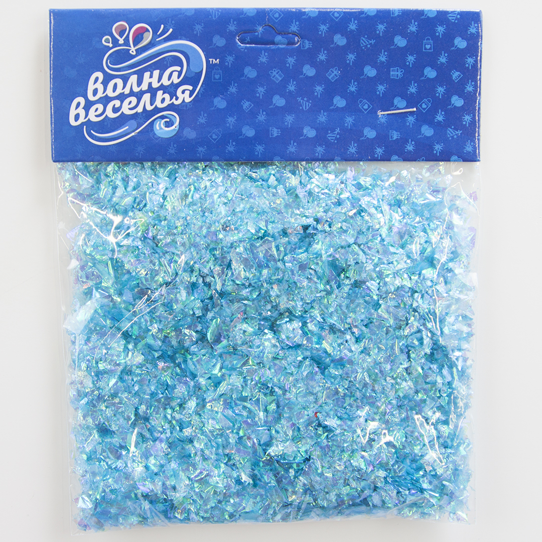 Конфетти дробленые Ярко-голубой, Хамелеон, 20 г.