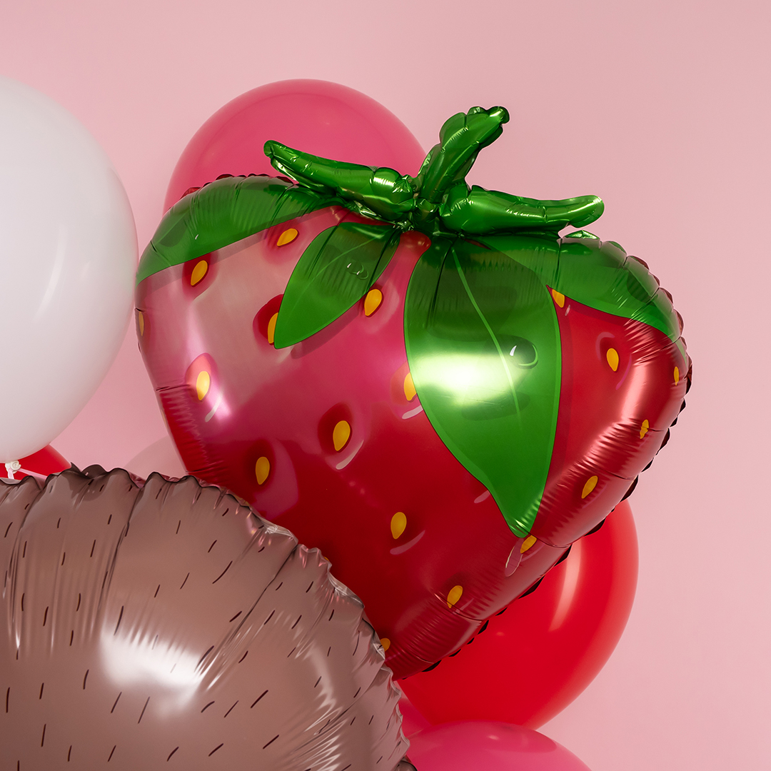 Шар (24''/61 см) Фигура, Клубника, 1 шт. в уп.