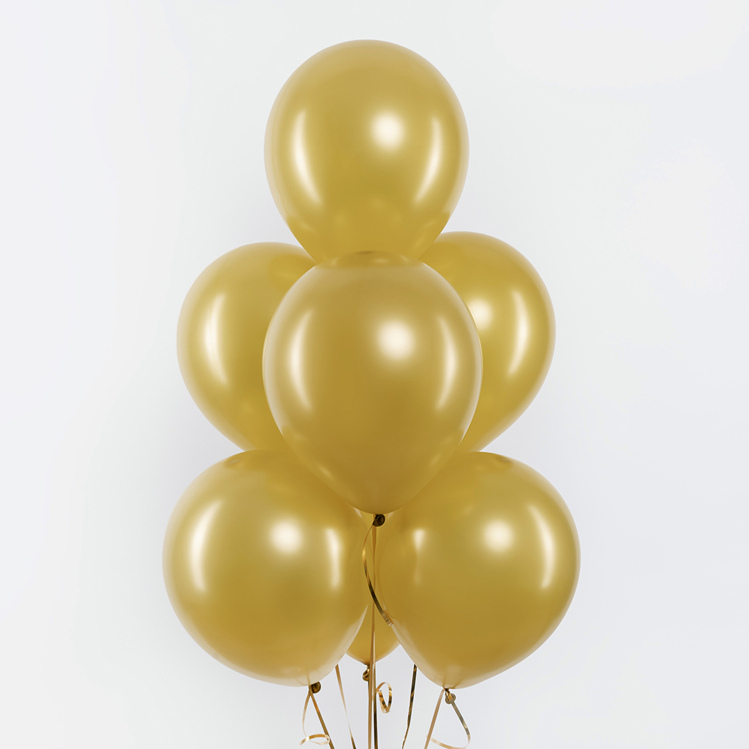 Шар (12''/30 см), Золото, металлик, 100 шт.