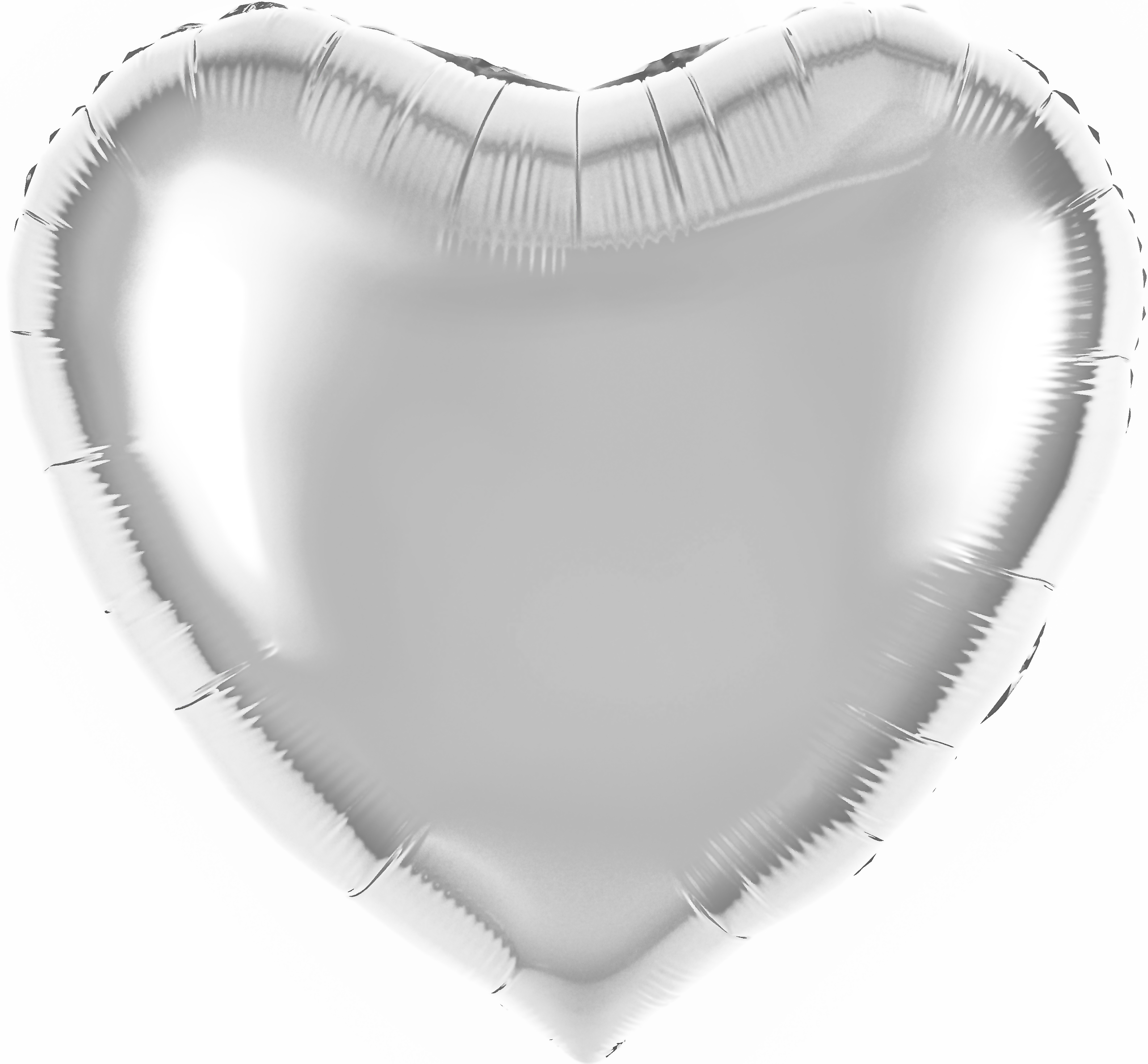 Шар (63''/160 см) Сердце, Серебро, Металлик, 1 шт. в уп.