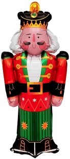 Шар с клапаном (17''/43 см) Мини-фигура, Щелкунчик, 5 шт. в уп.