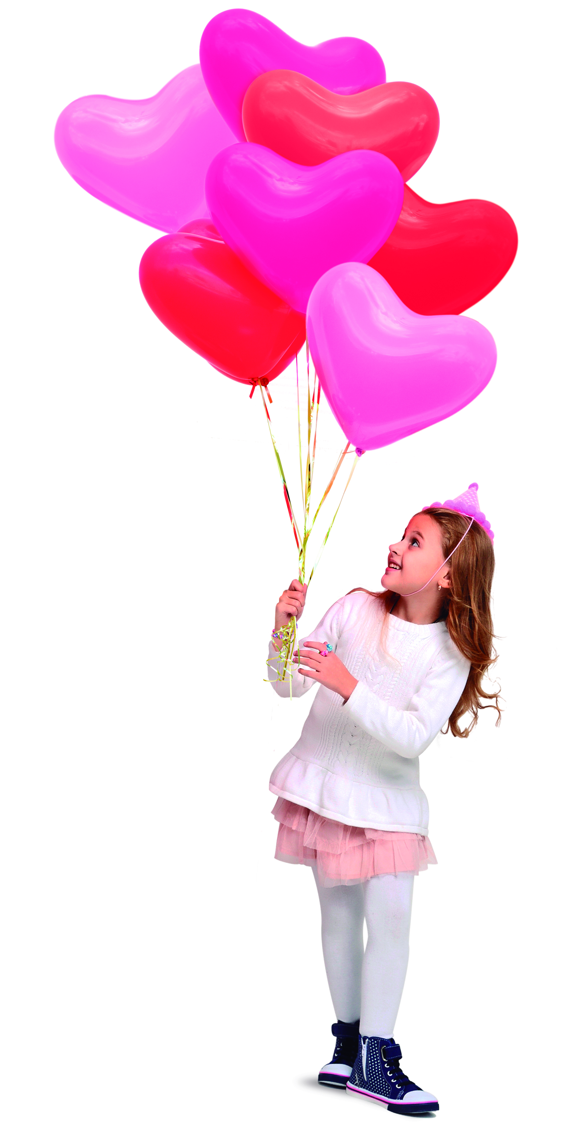 Шар (12''/30 см) Сердце, Красный (015), пастель, 12 шт.