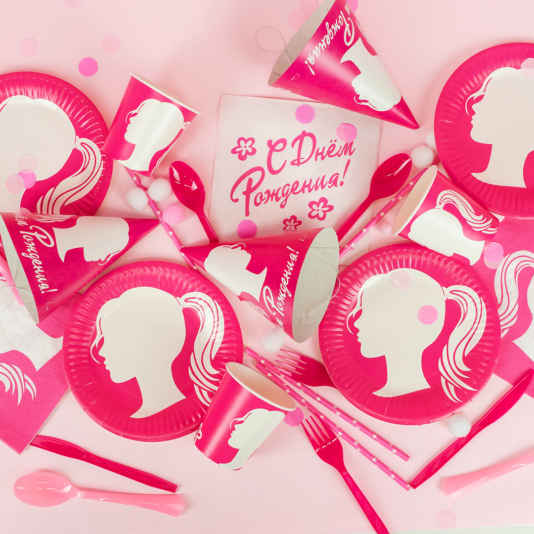 Вилки, Премиум, Розовый, 17 см, 10 шт. в упак. 