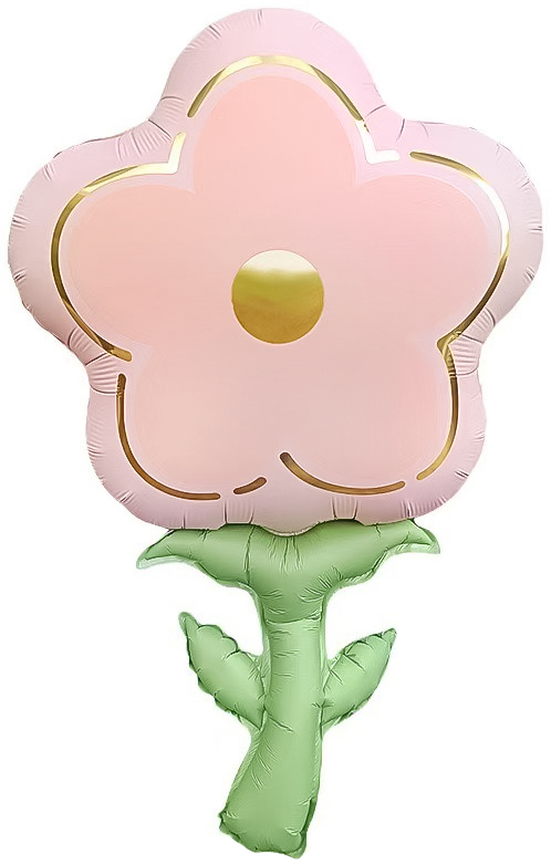 Шар (33''/84 см) Цветок, Розовый, 1 шт.