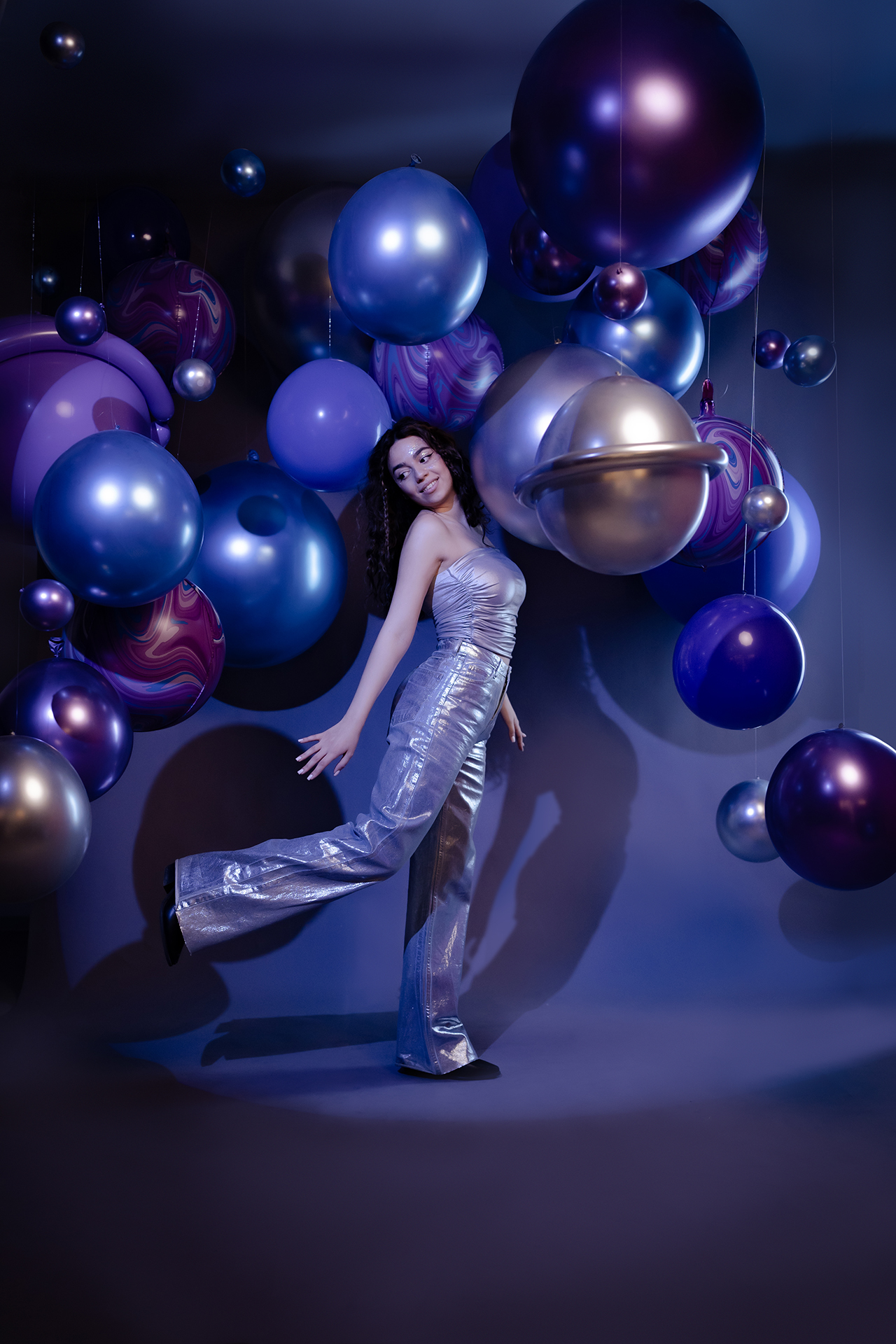 Шар (18''/46 см), Фиолетовый, пастель, 10 шт.