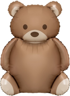 Шар (35''/89 см) Фигура, Мишка, Сатин, 1 шт. в уп.