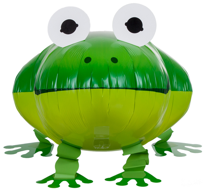 Шар 3D (22''/56 см) Ходячая Фигура, Лягушка, Зеленый, 1 шт.