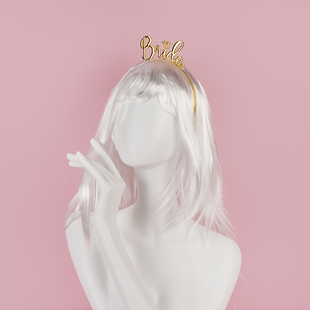 Ободок, BRIDE, металл, Золото, 1 шт. 