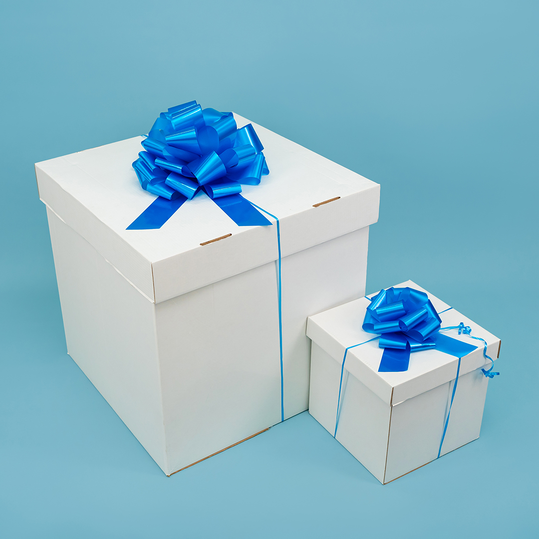 Бант Шар, Голубой, Лаковый, 21 см, 1 шт. в упак. 