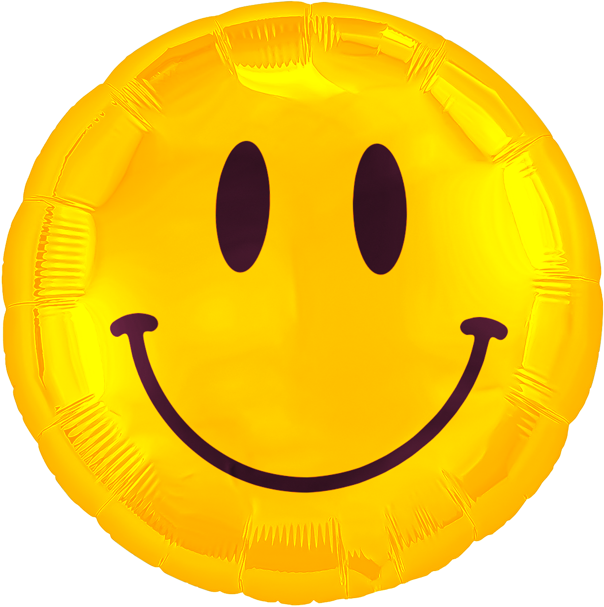 Шар (18''/46 см) Круг, Смайл, Желтый, 1 шт.