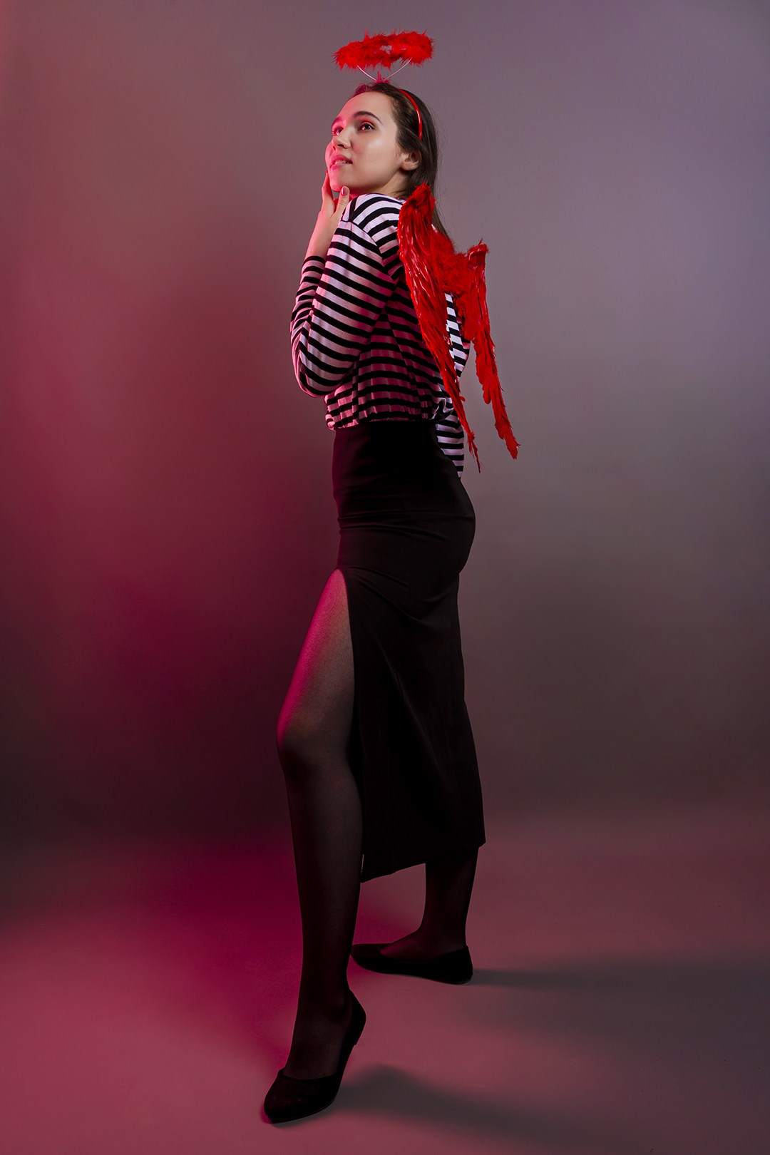 Крылья, Ангел, Размер M, Красный, 60*45 см, 1 шт. 