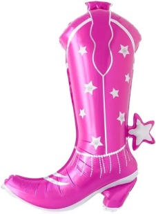 Шар (34''/86 см) Фигура, Стильные сапожки, Розовый, 1 шт.