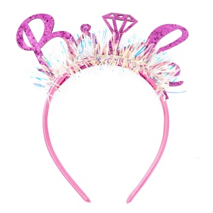 Ободок, BRIDE, пластик, Фуксия, 17*16 см, 1 шт. 