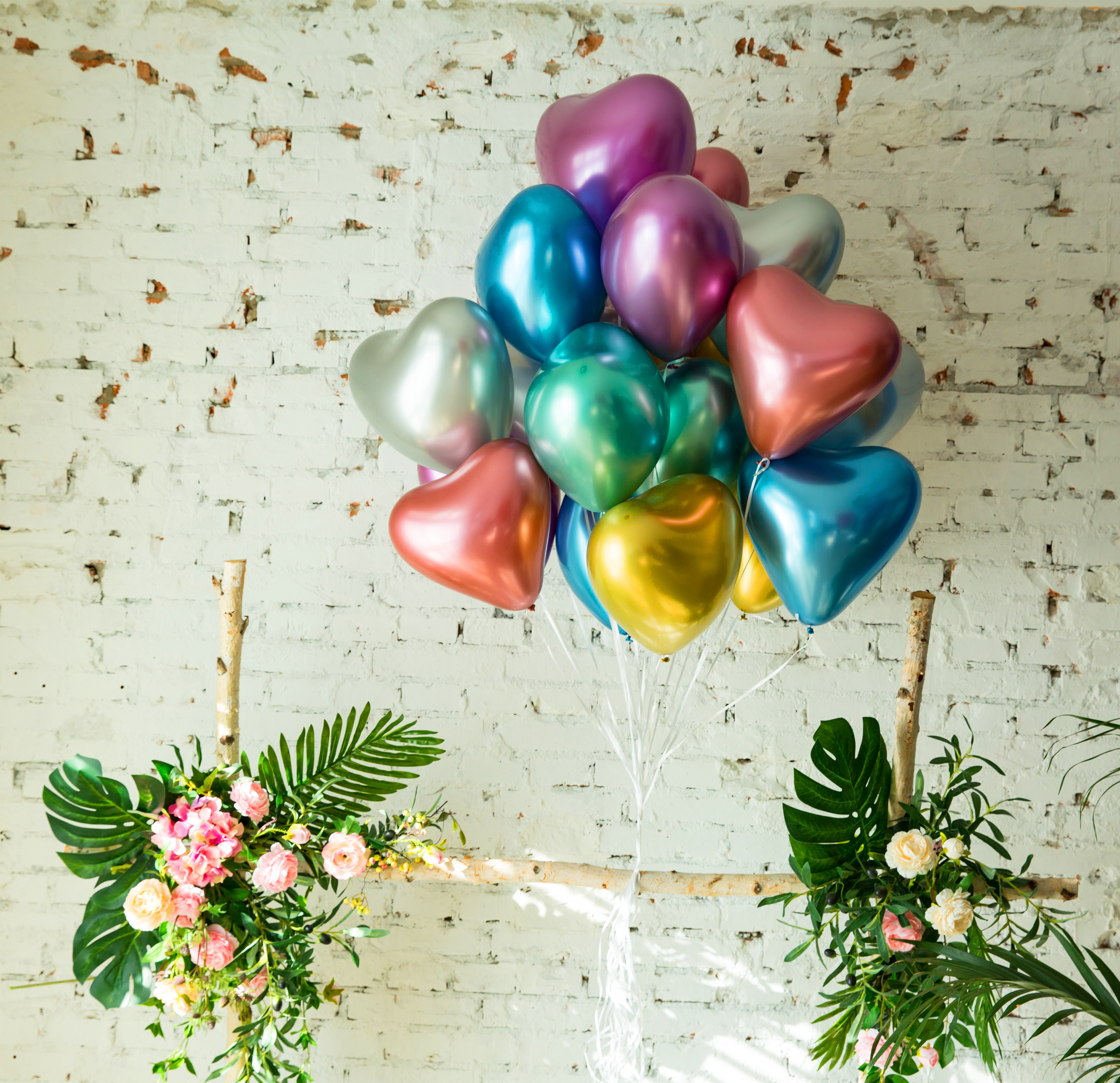 Шар (10''/25 см) Сердце, Фиолетовый, хром, 50 шт.