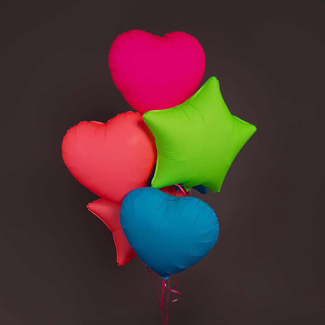 Шар (18''/46 см) Звезда, Салатовый, Неон, 1 шт.