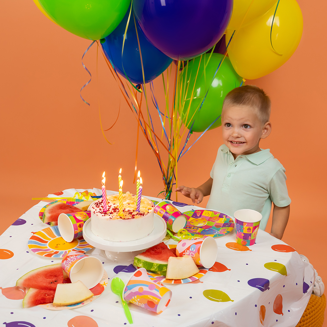 Скатерть одноразовая, Шарики, 120*180 см, 1 шт.