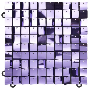 Декоративная панель Пайетки, 30*30 см. Сиреневый, Металлик, 1 шт.