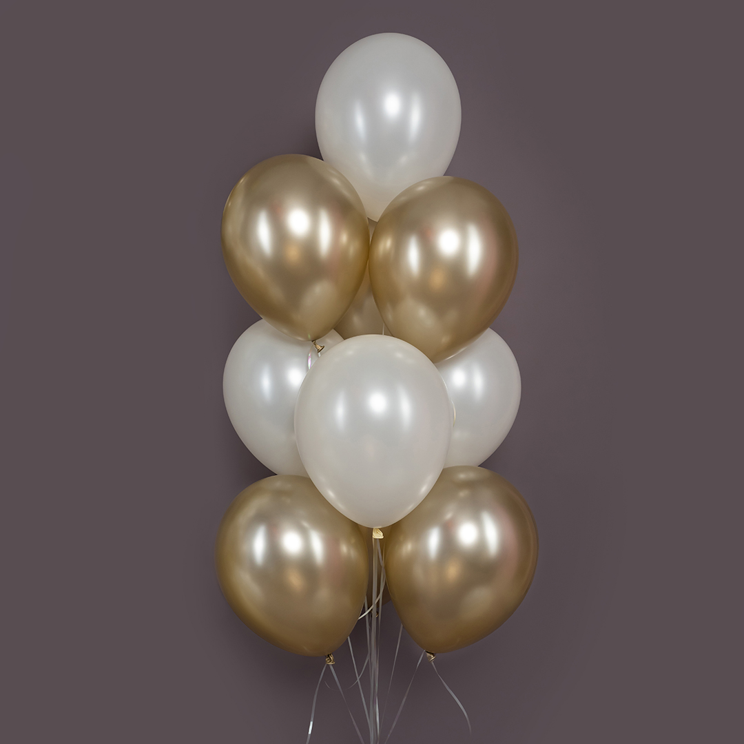 Шар (12''/30 см), Устрично-белый (806), шелк, 50 шт.