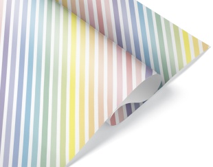 Упаковочная бумага 80гр (0,7*1 м) Радужные полоски, 10 шт.