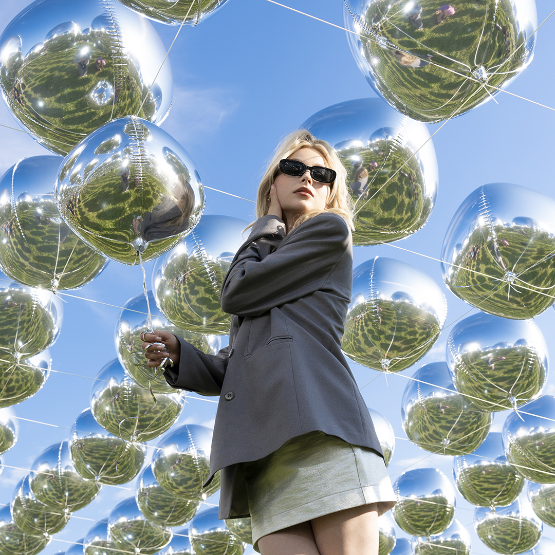 Шар 3D (32''/81 см) Сфера, Серебро, 1 шт. в уп.