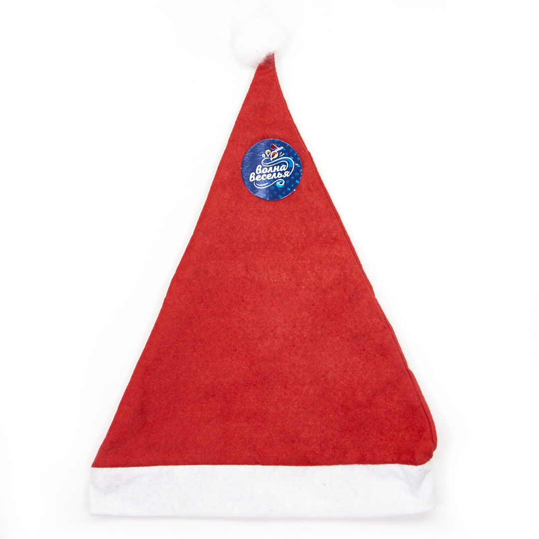 Колпак Новогодний, маленький, Красный, 54-56 разм., 1 шт. 