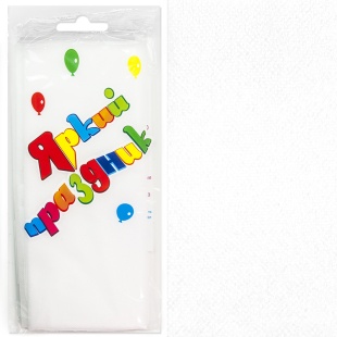 Скатерть одноразовая, Белый, 120*160 см, 1 шт.