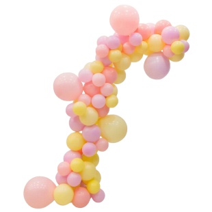 Гирлянда из воздушных шаров, Набор №7, Нежный микс, Макарунс, 75 шт.